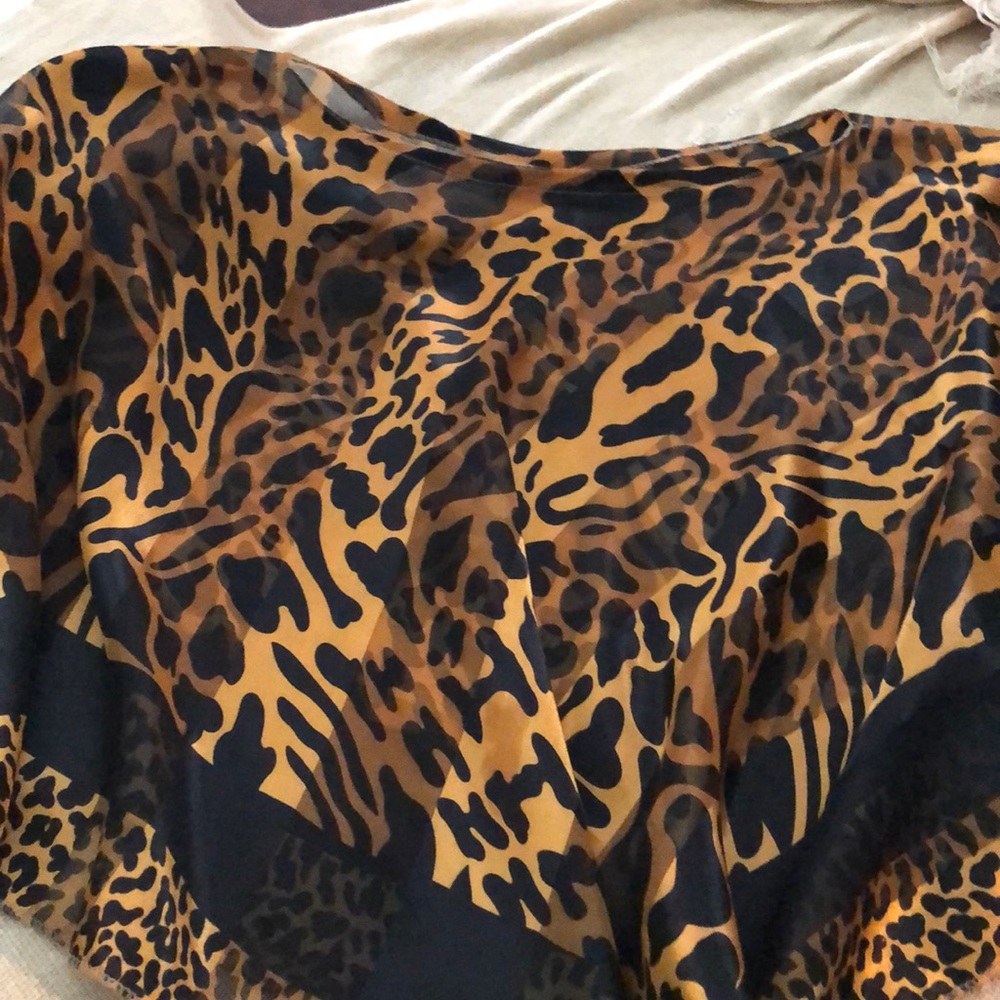 Animal print poncho